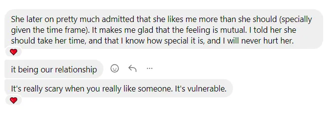 texts from Galan about their relationship